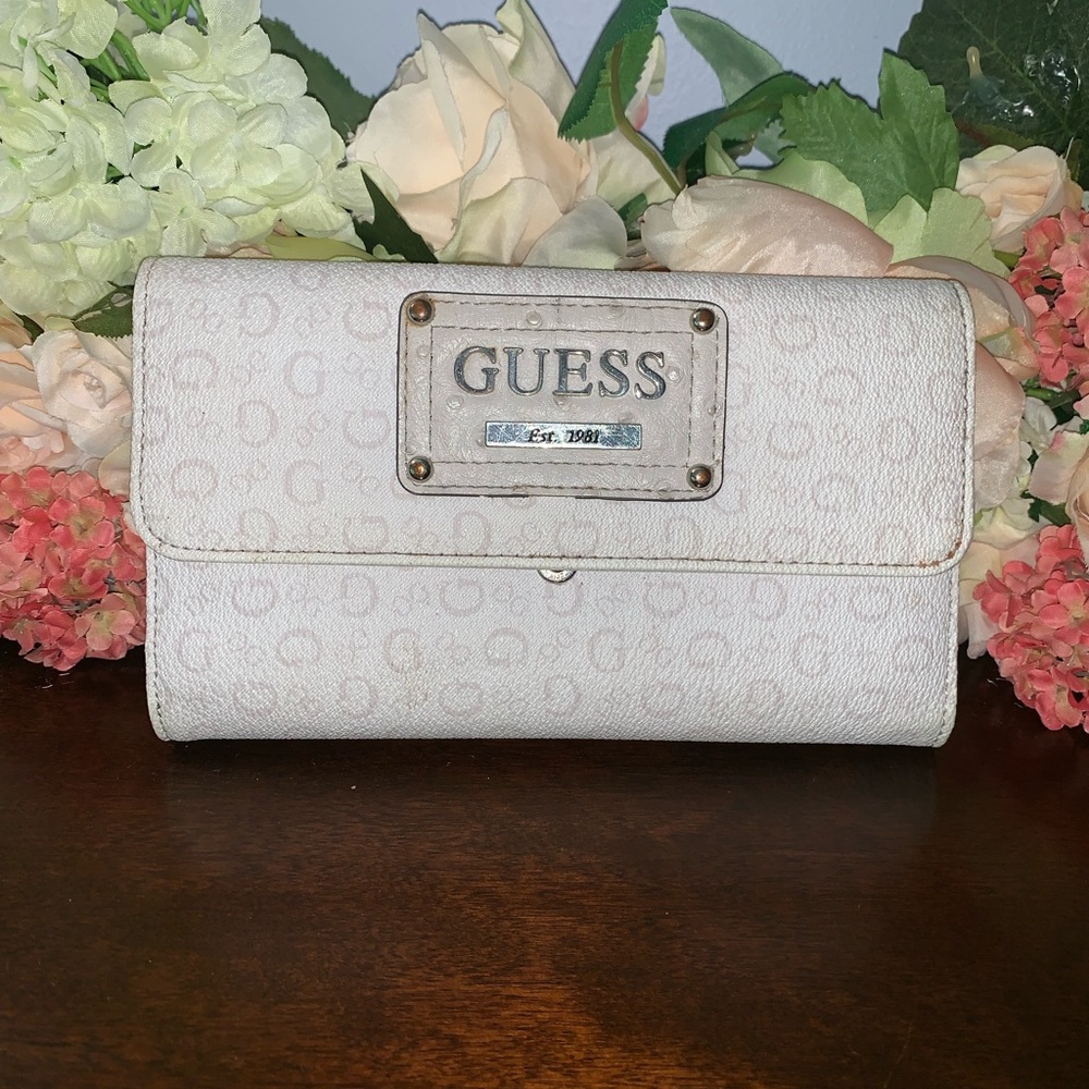 GUESS wallet, White, vintage
